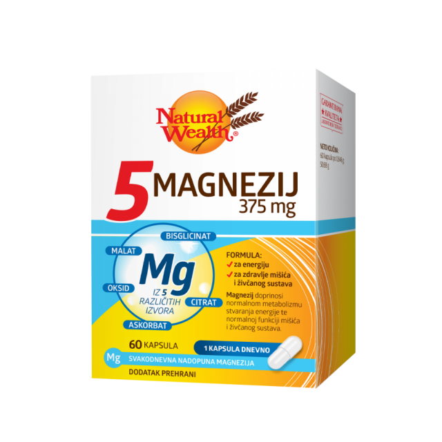 NATURAL WEALTH MAGNEZIJ 5  375 mg KAPSULE  A60